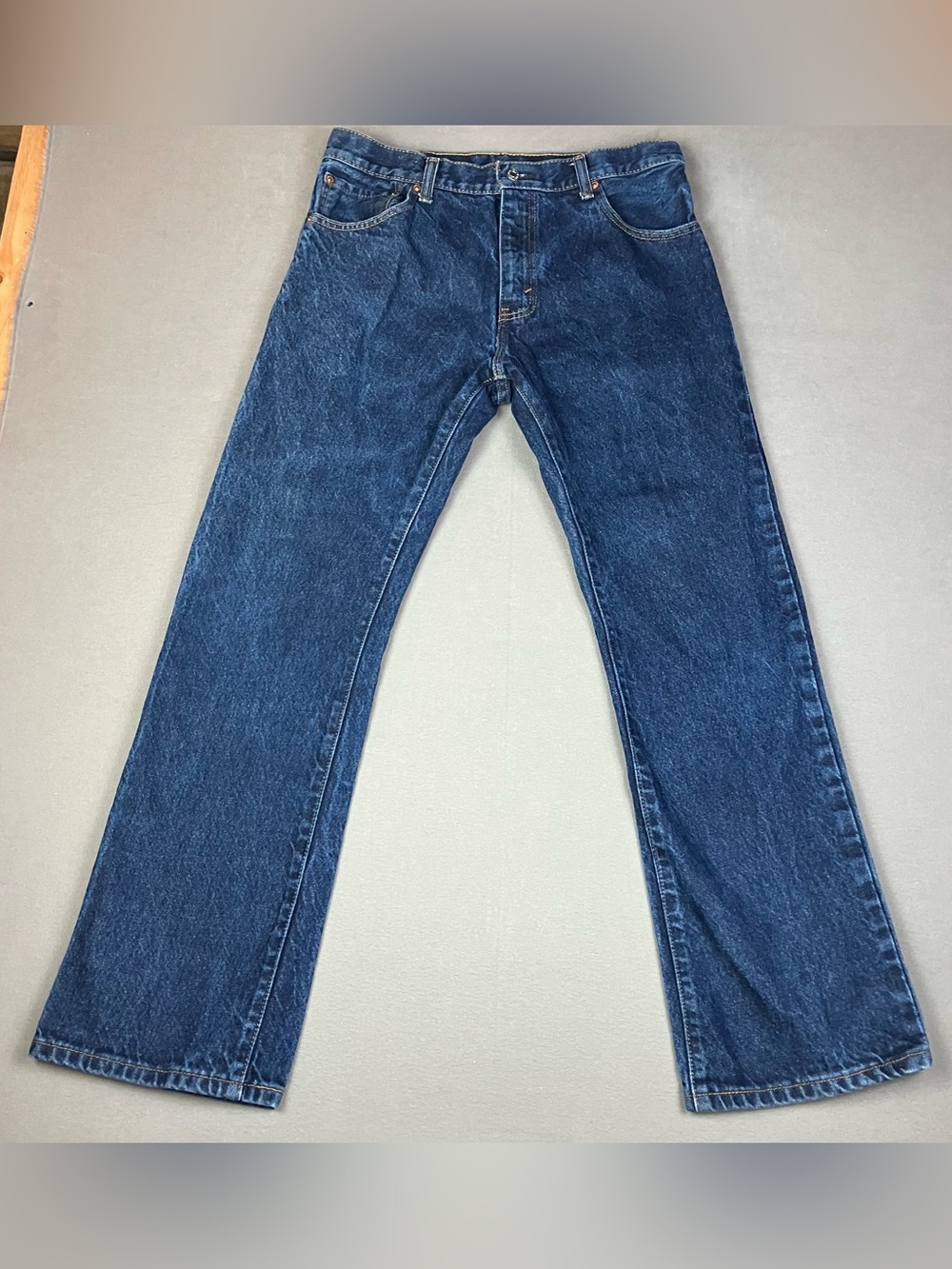 Levis 517 Men’s Size 34x30 Bootcut Jeans Dark Blue Denim Zip Fly